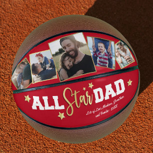 Balón De Baloncesto Regalo de Baloncesto Rojo Personalizado “All-Star 