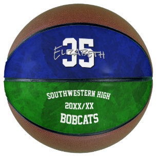 Balón De Baloncesto regalo de baloncesto verde azul fácil de personali