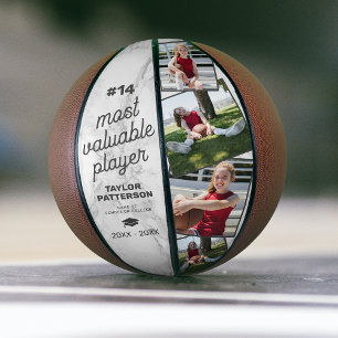 Balón De Baloncesto Regalo de foto de baloncesto de mármol MVP persona