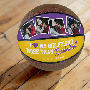 Balón De Baloncesto Regalo de foto de baloncesto para novio amarillo y