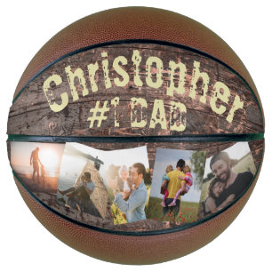Balón De Baloncesto Regalo para papá Efecto Madera #1 Papá