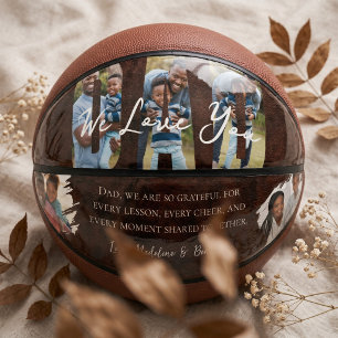 Balón De Baloncesto Regalo personalizado del Día del Padre con foto 'T