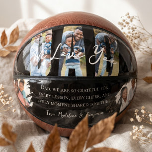 Balón De Baloncesto Regalo personalizado del Día del Padre con foto 'T