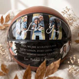Balón De Baloncesto Regalo personalizado del Día del Padre con foto 'T