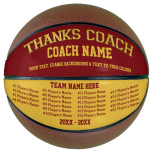 Balón De Baloncesto Regalos de entrenadores de básquetbol personaliza