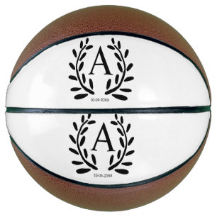 BALÓN DE BALONCESTO REGALOS DE PADRINO DE MONOGRAMA AÑO FECHA NOMBRE