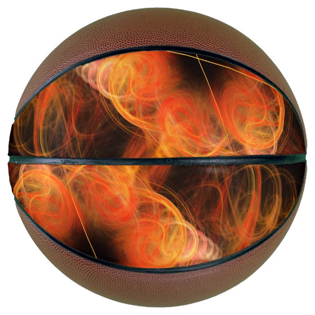 Balón De Baloncesto relámpagos arte abstracto (Anverso)