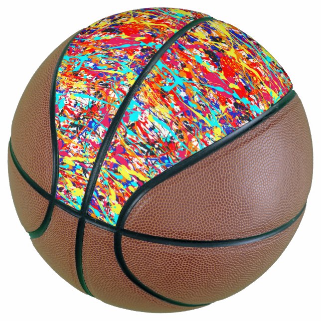 Balón De Baloncesto Resumen del cuadro de pintura Vivid Paint (Angular)