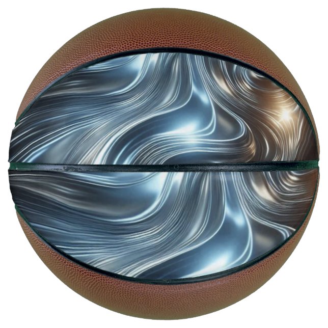 Balón De Baloncesto Ríos metálicos de luz (Anverso)