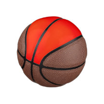 Balón de baloncesto rojo y marrón con costuras neg