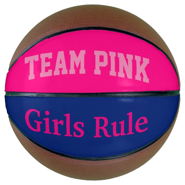 Balón De Baloncesto Rosa de equipo (Anverso)