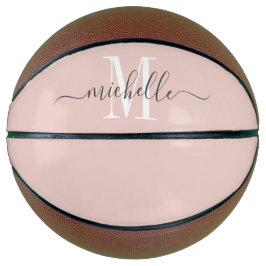 Balón De Baloncesto Rosa Monogramado personalizado