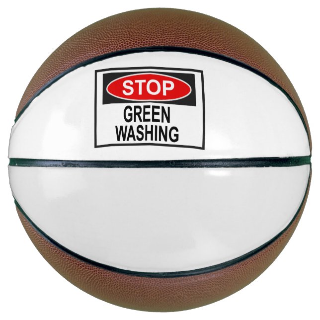 Balón De Baloncesto Señal de Stop al Lavado Verde (1) (Anverso)