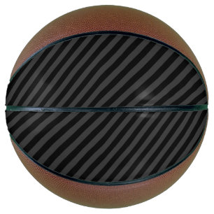 Balón De Baloncesto Sencilla franjas diagonales negras y negras
