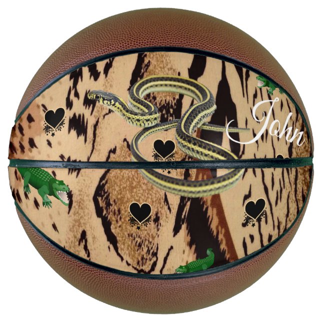 Balón De Baloncesto Serpientes de baloncesto, leopardo (Anverso)