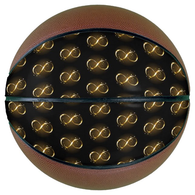 Balón De Baloncesto Símbolo de infinito dorado (Anverso)