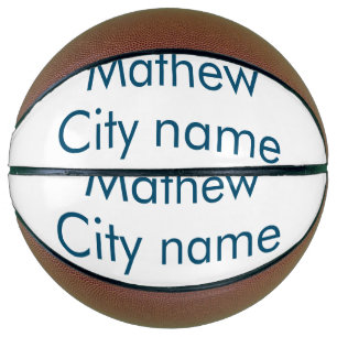 Balón De Baloncesto simple letra inicial monograma añada su nombre