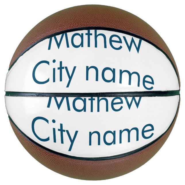 Balón De Baloncesto simple letra inicial monograma añada su nombre (Anverso)