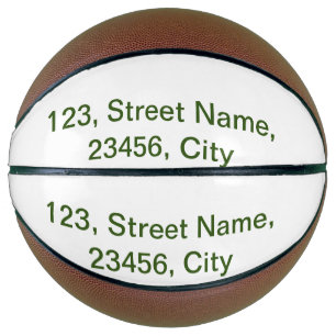 Balón De Baloncesto Simple minimal verde añade tu texto nombre foto pe