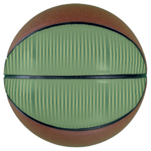 Balón De Baloncesto Simple Vintage Oliva Verde Salvia Gradiente Rayado