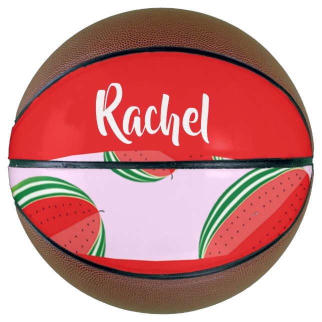 Balón De Baloncesto Sliced watermelon pattern on pink (Anverso)