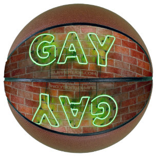 Balón De Baloncesto SlipperyJoe iluminado letrero de neón gay brillant