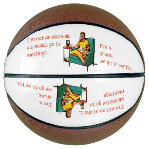 Balón De Baloncesto SlipperyJoe socializando bebiendo fiesta vintage m