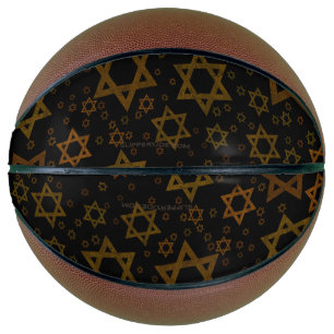 Balón De Baloncesto SlipperyJoe's Hanukkah Star David artístico