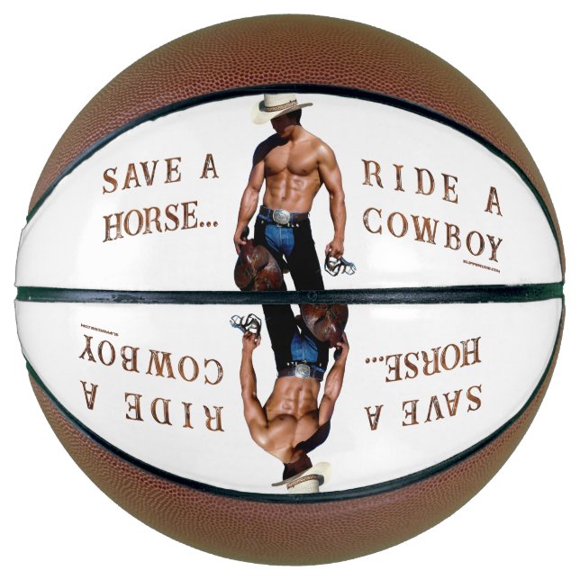 Balón De Baloncesto SlipperyJoe's save horse montar paja cowboy gorra  (Anverso)