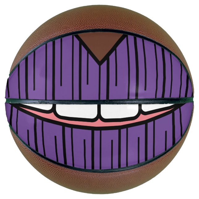 Balón De Baloncesto Sonrisa morada en los labios (Anverso)