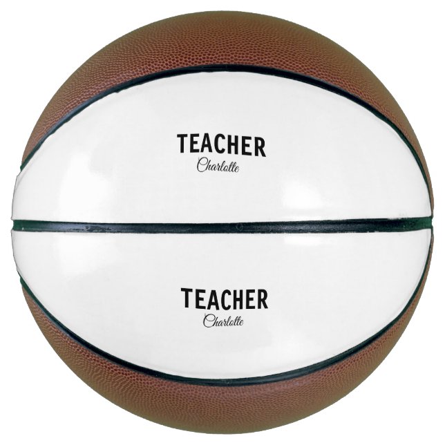Balón De Baloncesto Soy la escuela de profesores Collegeadd tu nombre  (Anverso)