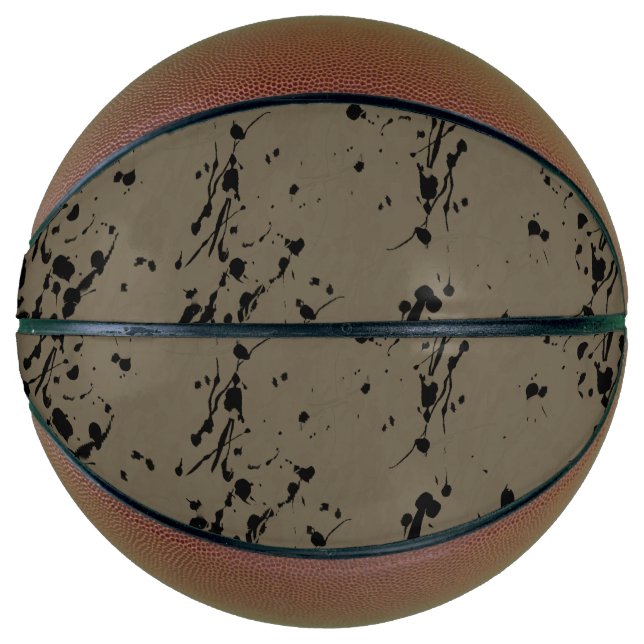Balón De Baloncesto Splash negro y goteo (Anverso)