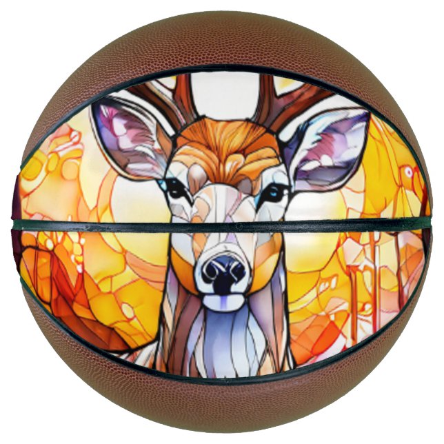 Balón De Baloncesto Stained Glass Deer (Anverso)