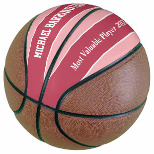 Balón De Baloncesto Strips Pattern nombre personalizado y baloncesto d