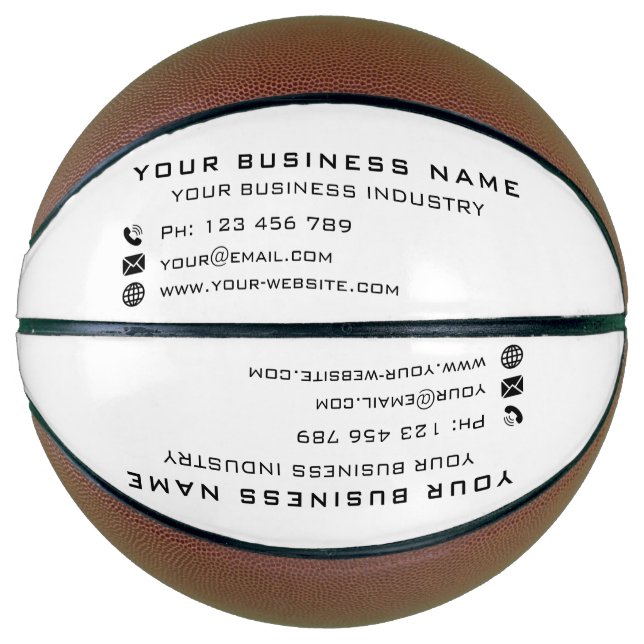 Balón De Baloncesto Su nombre de empresa Textos Baloncesto personaliza (Anverso)