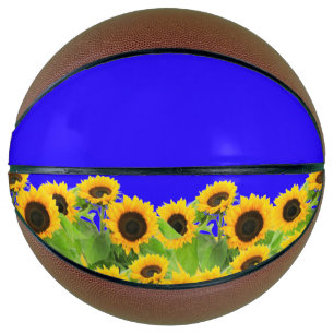 Balón De Baloncesto Sunflowers Basketball Bandera ucraniana Apoya el c