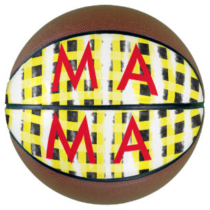 Balón De Baloncesto tablero de verificación amarillo negro añadir nomb