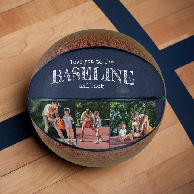 Balón De Baloncesto Te amo al basal y atrás - 3 foto azul (Subido por el creador)