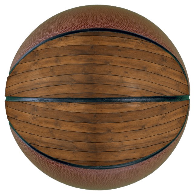 Balón De Baloncesto Textura de madera (Anverso)