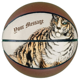 Balón De Baloncesto Tigre personalizado por el Ilustracion japonés Kōn
