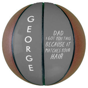 Balón De Baloncesto Tipografía moderna graciosa papá pelo gris padre