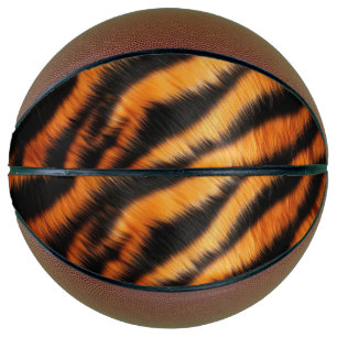 Balón De Baloncesto Tiras de tigre negro naranja