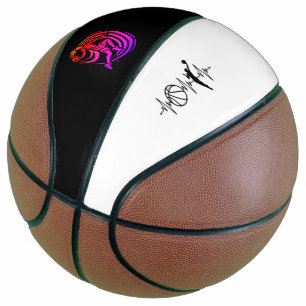 Balón De Baloncesto Título: Logotipo dinámico de silueta de básquetbol