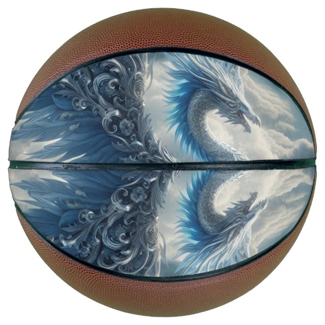 Balón De Baloncesto Un dragón asombroso rodeado de nubes (Anverso)