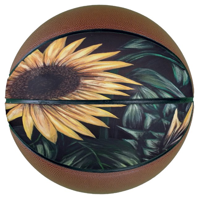Balón De Baloncesto Vida del girasol (Anverso)
