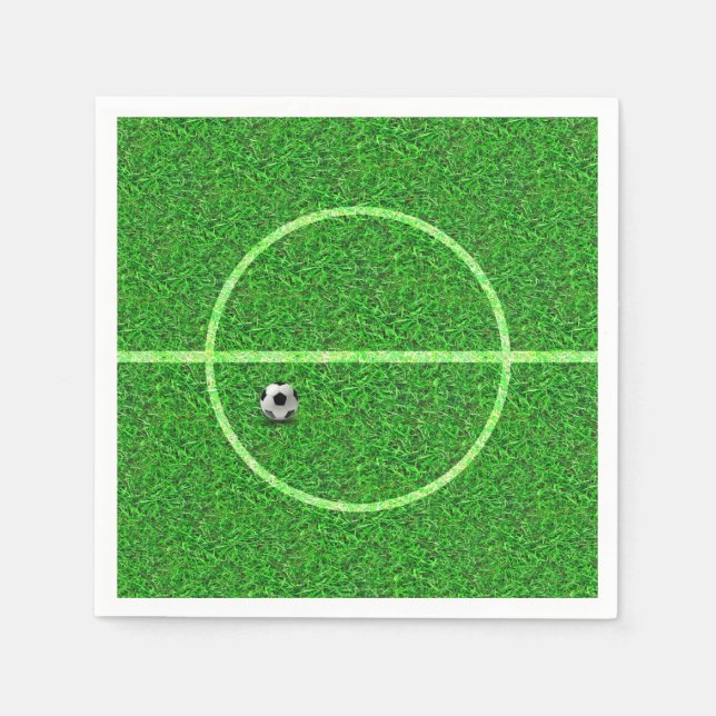 Balón de campo de fútbol de fútbol - servilleta de (Anverso)