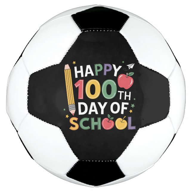 Balón De Fútbol 100 días felices para los maestros (Anverso)