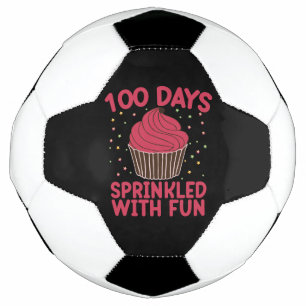 Balón De Fútbol 100 Días Salpicados De Diversión Cupcake Colegiala