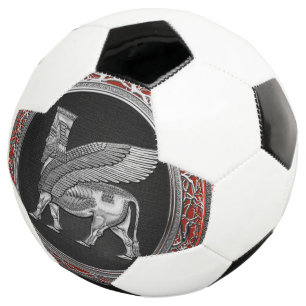 Balón De Fútbol [310] Toro alado asirio - Plata Lamassu