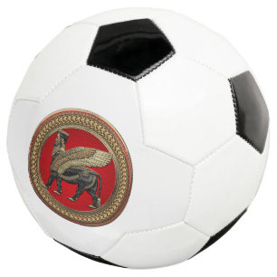 Balón De Fútbol [400] Toro alado asirio: Oro y Lamassu negro
